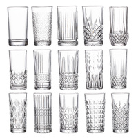 Lot de Verres à Jus Modernes et Classiques, Cristallins, Hauts, pour Boire de l'Eau, Idéals pour Bar, Fête, Hôtel