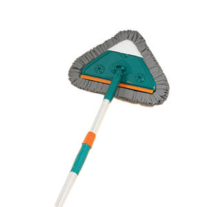 Vadrouille triangulaire <span class=keywords><strong>rotative</strong></span> avec long manche, vadrouille plate en microfibre <span class=keywords><strong>brosse</strong></span> de <span class=keywords><strong>nettoyage</strong></span> <span class=keywords><strong>rotative</strong></span> essuie-glace nettoyeur de vitres - Product Image 5