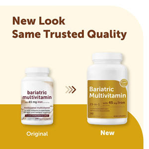 Multivitamines Bariatriques Formule 23 en 1, 45 mg de Fer par Portion, Capsules Végétariennes, 240 Comprimés, Complément Alimentaire - Product Image 2