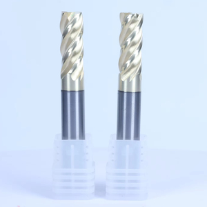 ดอกกัดคาร์ไบด์ 4 ฟลุต ไทเทเนียม ปลายมน สำหรับงานกัดโลหะ เคลือบ TIN แบบเกลียว - Product Image 1