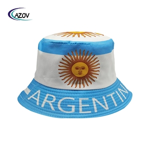 Oferta Especial Argentina: Gorro de Pescador con Estampado de Bandera Mundial de Fútbol, Patrón de Países Personalizable - Product Image 1
