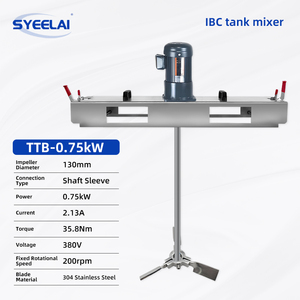 Mezclador IBC de 0.75kw y 200 RPM, Mezclador Eléctrico Industrial para Líquidos, Agitador Dosificador Químico para Tanques de 1000L - Product Image 1