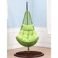 VANRIOS Vente en gros de hamacs suspendus en forme d'œuf en métal pour patio, intérieur, extérieur, chambre à coucher, meubles d'extérieur, corde en rotin