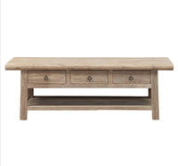 Table murale ancien en bois d'orme durcissant naturel, imitation de style vintage, réplique dans un tiroir, vente en gros, chinois