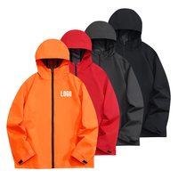 Veste coupe-vent légère à capuche pour homme, entièrement zippée, col montant, résistante à l'eau, en softshell, pour l'extérieur, décontractée, avec lettres teintées sur mesure