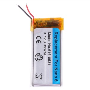 3.7V 110mAh Li-ion pin thay thế 616-0531 cho <span class=keywords><strong>iPod</strong></span> <span class=keywords><strong>nano</strong></span> 6 6th Gen 8GB 16GB MP4 được xây dựng trong pin - Product Image 1