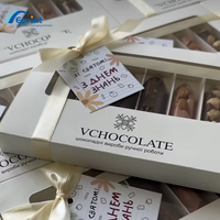 Boîte à chocolat personnalisée avec fenêtre, emballage à emporter pour la restauration rapide, logo en feuille d'or, impression couleur avec cartes, boîte à biscuits et bonbons