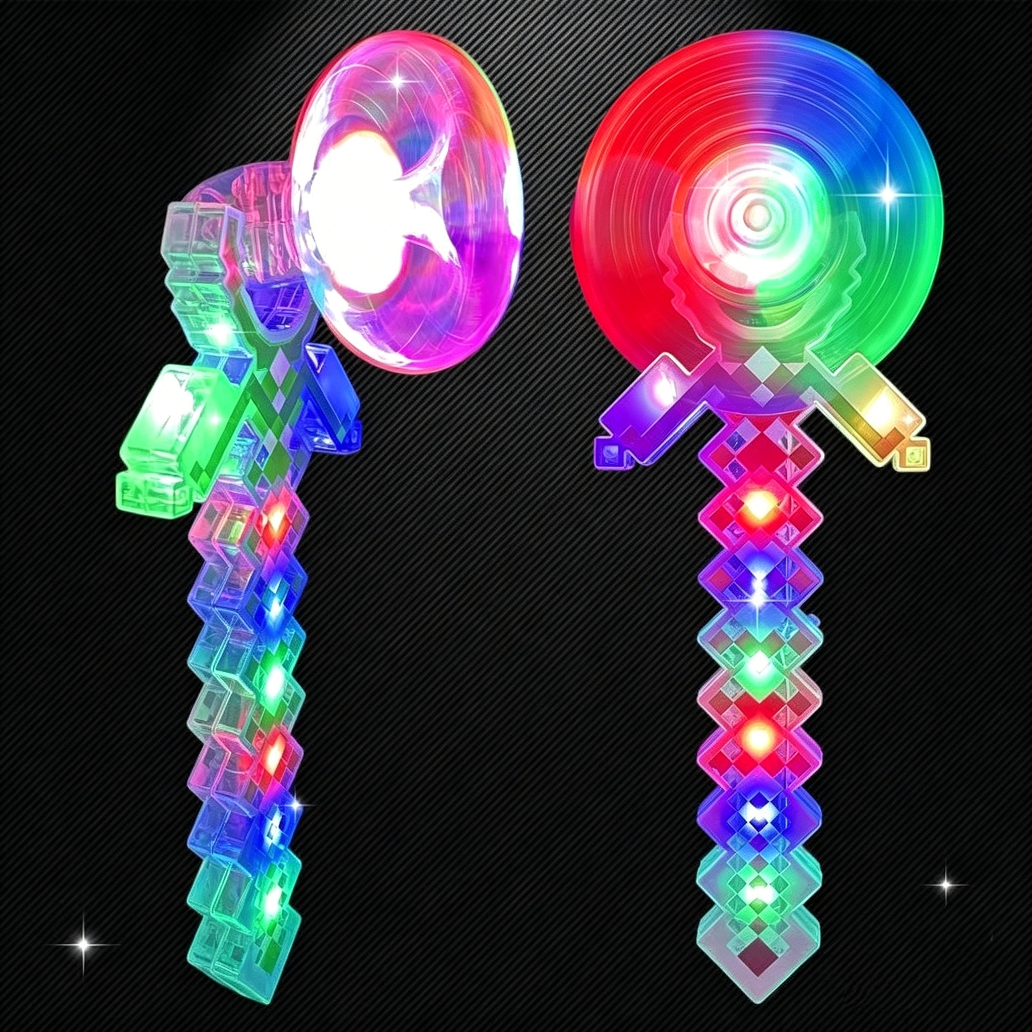 Trending LED Light up Musical Windmill Magic Wand Toy Colorful Flashing Pixel Toy for Kids Holiday Party Birthday Gift
