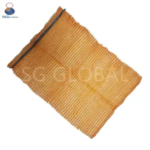 Wholesale UV Treated Plastic Drawstring Mesh Net Bags For Firewood