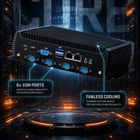Nuevo CPU Intel de 12.ª Generación OEM Sin Ventilador, 2 Puertos LAN Gigabit, 16 GB DDR4 + 512 GB RAM, PC Industrial Sin Ventilador Intel, Sistema Operativo Windows/Linux, Mini PC