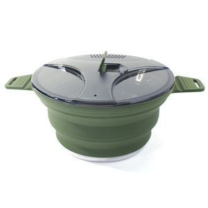 Juego de Ollas Plegables de Silicona para Acampar al Aire Libre, Olla Portátil con Acero Inoxidable 304 - Product Image 4