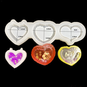 树脂振动筛模具DIY流沙铸造环氧硅胶模具心形Kawai树脂环氧饰品模具蛋糕装饰模具 - Product Image 6