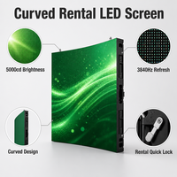 Pantalla LED de Alquiler para Exteriores P3.91 a Todo Color, Alto Brillo 5000cd, 120Hz, 4K, IP65, Impermeable, Curva, con CMS Basado en la Nube