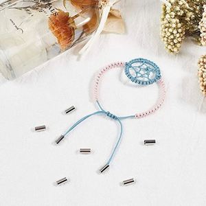 สายรัดทำจากสเตนเลสสตีลสำหรับทำสร้อยข้อมือแบบ DIY ฝาปิดปลายท่อสายหนัง - Product Image 6