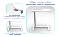 BUREAU DE TABLE DE LIT AJUSTABLE À HAUTEUR MOBILE Offres Spéciales COMMODITÉ AVEC 4 ROUES CACHÉES POUR LA MAISON/LA CHAMBRE/LE BUREAU