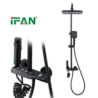 IFAN Colonne de Douche de Luxe à Affichage Numérique avec Mitigeur et Robinet, Ensemble de Douche pour Salle de Bain - Vente Chaude