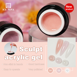ICE NOVA Sculpt Acryl <span class=keywords><strong>gel</strong></span> Sandy Texture ist offen sichtlich Formung Geschnitztes Verlängerung sgel Non Flow Hard Sculpting Hema Free Nude Color - Product Image 2