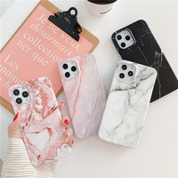 Moda yumuşak TPU kılıf arka kapak IMD mermer cep telefonu iPhone için kılıf 13 Promax 12mini 11 XR darbeye dayanıklı arka kapak