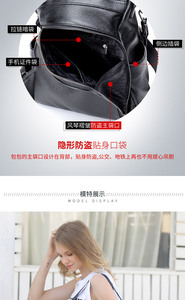 Wholesale Women Anti Theft New Design <b>Backpacks</b> <b>Brown</b> Student Genuine Leather <b>Backpack</b> With Shoulder Strap - Product Image 4