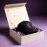 Boîte à chapeaux de luxe personnalisée en carton recyclable pour chapeaux de cowboy, emballage cadeau, impression UV avec logo personnalisé, échantillon de conception gratuit