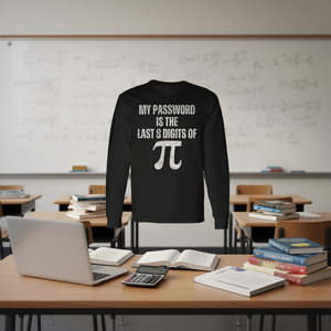 Mi contraseña son los últimos 8 dígitos de Pi - Camiseta promocional de manga larga para geeks y nerds de la matemática - Product Image 3
