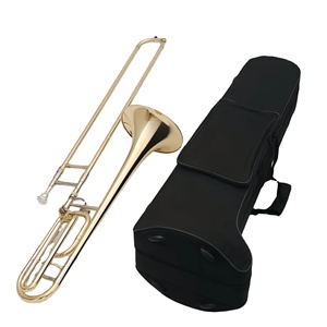 <span class=keywords><strong>Trombone</strong></span> ténor professionnel avec finition dorée peinte, transposition Bb/F, instrument <span class=keywords><strong>à</strong></span> vent - Product Image 1