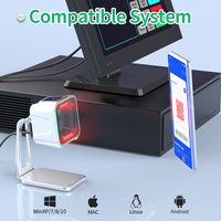 Escáner de Código de Barras USB Xincode, Lector de Códigos QR 2D de Escritorio para Supermercado, Escáner POS, Lector de Precios, Modelo GT-8900G