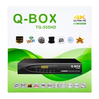 Décodeur TV HD 4K Quad Core DVB-T2/S2/C Q-BOX TG-555 avec Android 15, WiFi 802.11ac, 1080p, Exportation Commerciale Internationale