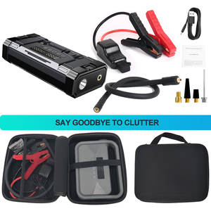 Démarreur de batterie de voiture portable IBD 12v avec pompe à air, <span class=keywords><strong>gonfleur</strong></span> de pneus, <span class=keywords><strong>station</strong></span> de banque d'alimentation, kit d'outils d'urgence multifonction - Product Image 6