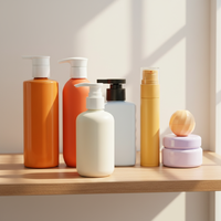Bouteille en plastique ronde Boston blanche mate personnalisée pour emballage de savon liquide, shampoing, lotion avec pompe
