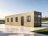 Conteneur maritime modifié de 40 pieds, maison préfabriquée, bureau portable, dortoir avec fenêtres de sécurité pour stockage sur site, atelier