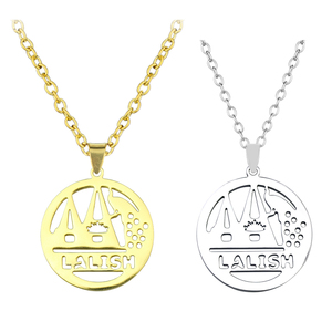 Yezidi <span class=keywords><strong>Lalish</strong></span> Pendentif Colliers En Acier Inoxydable Or/Argent Couleur Hommes Femmes Le Plus Saint Temple des Yézidis Bijoux Cadeau - Product Image 1