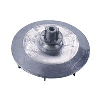 Ventilateur de refroidissement pour pièces détachées de lave-linge, poulie WLZP-334B, axe d'impeller à bride, pièces métalliques