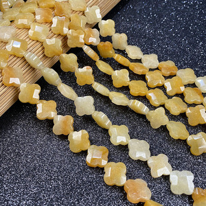 Natural en forma de trébol de piedras preciosas perlas malaquita de cuarzo rosa ágata 4 cuatro de hoja de trébol de perlas de piedra para la fabricación de la joyería DIY - Product Image 6