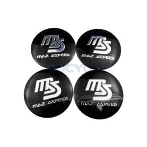 ملصق مركز عجلة السيارة 4 ، 56 ، شعار شعار Emblem MS السرعة لمازدا 2 3 5 6 Axela atrx8 MX3 MX5 - Product Image 3