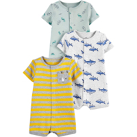 Vêtements pour bébé imprimés de dessins animés, barboteuses à rayures brodées, vêtements pour bébé garçon, motif personnalisé, appliqué, autres vêtements pour bébé