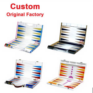 طاولات طاولة تركية فاخرة من الأكريليك رائجة البيع، لعبة طاولة تركية من اللوسيت، مجموعة لعبة الباكجامون - Product Image 1