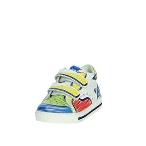 Zapatillas deportivas para niños Falcotto, color blanco, azul claro, cierre de velcro, zapatos de lona a la moda, talla 15 - Product Image 6