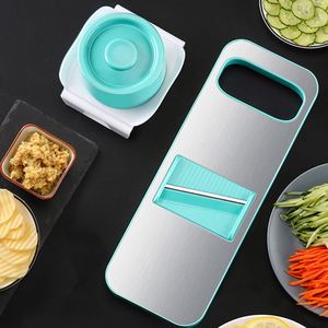 Coupe-légumes multifonction avec support magnétique, mandoline, râpe à pommes de terre, trancheuse en acier inoxydable - Product Image 4