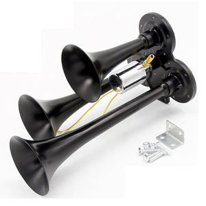 Bocina de aire de 12V y 24V para coche, claxon eléctrico de 3 trompetas con sonido fuerte, claxon de presión de aire para camión marino - Product Image 3