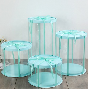Clear Cake <b>Box</b> Food <b>Gift</b> Package Wedding Round - Product Image 2