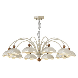Cream Colored Living Room Chandelier Multi Head Led <b>Light</b> French Retro Style Round Pendant <b>Light</b> For Home <b>Ceiling</b> Lamp - Product Image 4