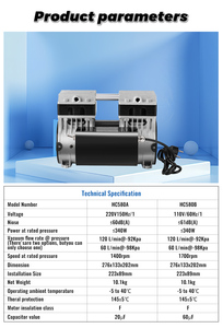 Voltage 220V 120 Liters Per Minute Oil-free Piston <strong>Vacuum</strong> <strong>Pump</strong> for <strong>Vacuum</strong> Suction Cups - Product Image 5