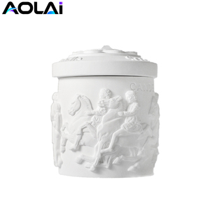 Boîte-cadeau de bougie en cire de soja souvenir artistique haut de gamme, exquis, vintage, noir et blanc, en plâtre, aromathérapie, <span class=keywords><strong>spa</strong></span> et parfum - Product Image 1