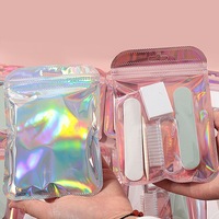 Kit de manucure jetable durable, emballé individuellement, mini polissoir à ongles, lime à ongles, bâtonnet en plastique, outil de pression pour ongles, boîte de rangement pour salon