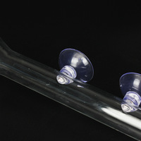Tube d'alimentation en verre haute définition avec plateau à crevettes pour aquariums de poissons et de crevettes - Distributeur de nourriture pour aquarium