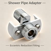 Coude excentrique universel réglable pour douche, 0-40 °   Adaptateur de correction d'angle, raccord mural pour mitigeur de douche