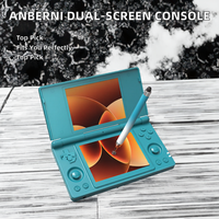 Console de jeu portable ANBERNI RG DS à double écran Android 14 128 Go avec Wi-Fi, écran tactile 4 pouces, batterie 4000 mAh