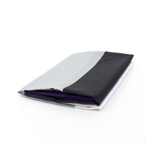 Флаг аскетеричной сексуальности (асексуалистский) 60*90 см (2*3 фута) черно-серо-бело-фиолетовый с двумя люверсами - Product Image 5