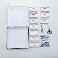 Boîte de premiers soins en PP vide, petite boîte de premiers soins en plastique